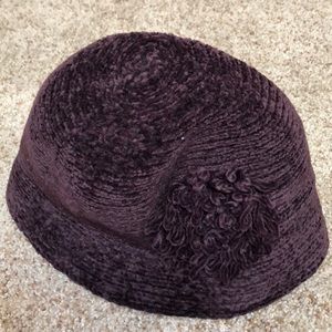 Brown velour Cloche